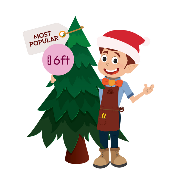 Elf with 6ft Xmas Tree
