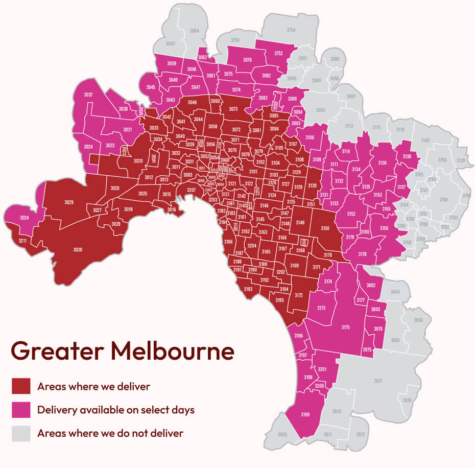 Delivery Locations in Melbourne